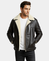 Bomber Flying Men RAF B3 Real Leather Jacket Aviator Sheepskin Zenith Brown
